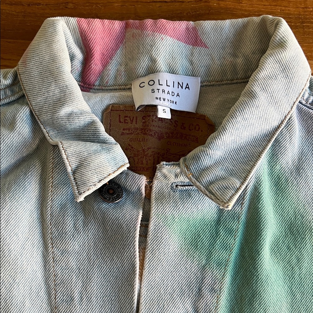 Collina Strada Multicolor Jean Jacket vest